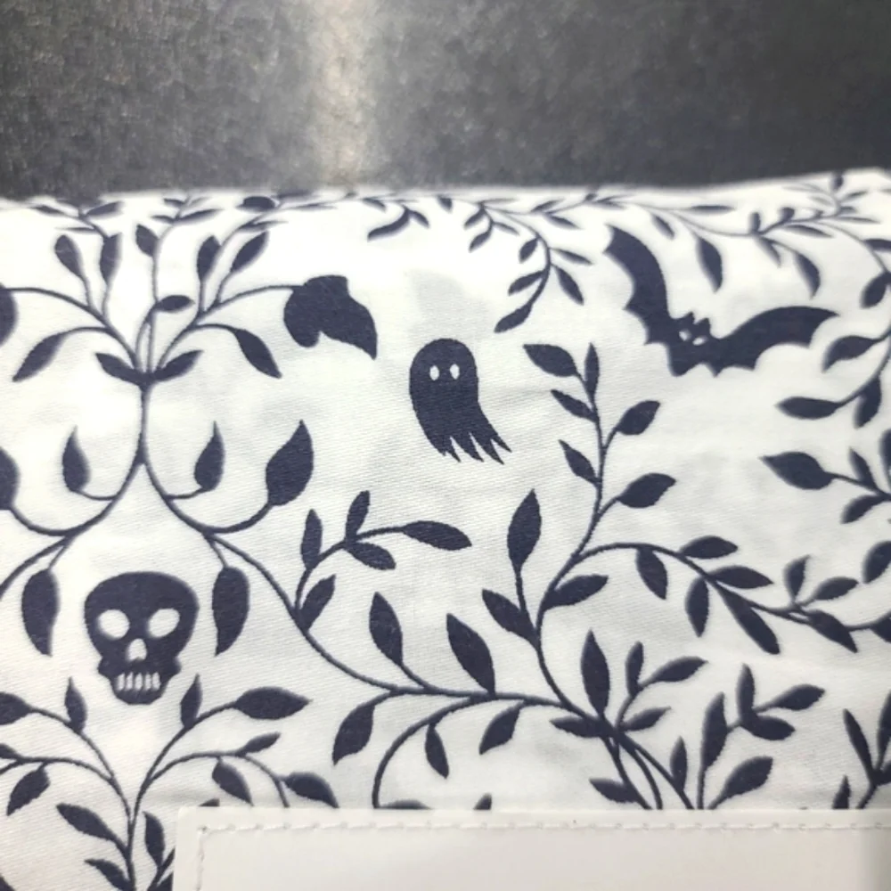 4pc LONDON KAYE Spooky Vines Halloween QUEEN Bed Sheets Black Cats Ghost Skull